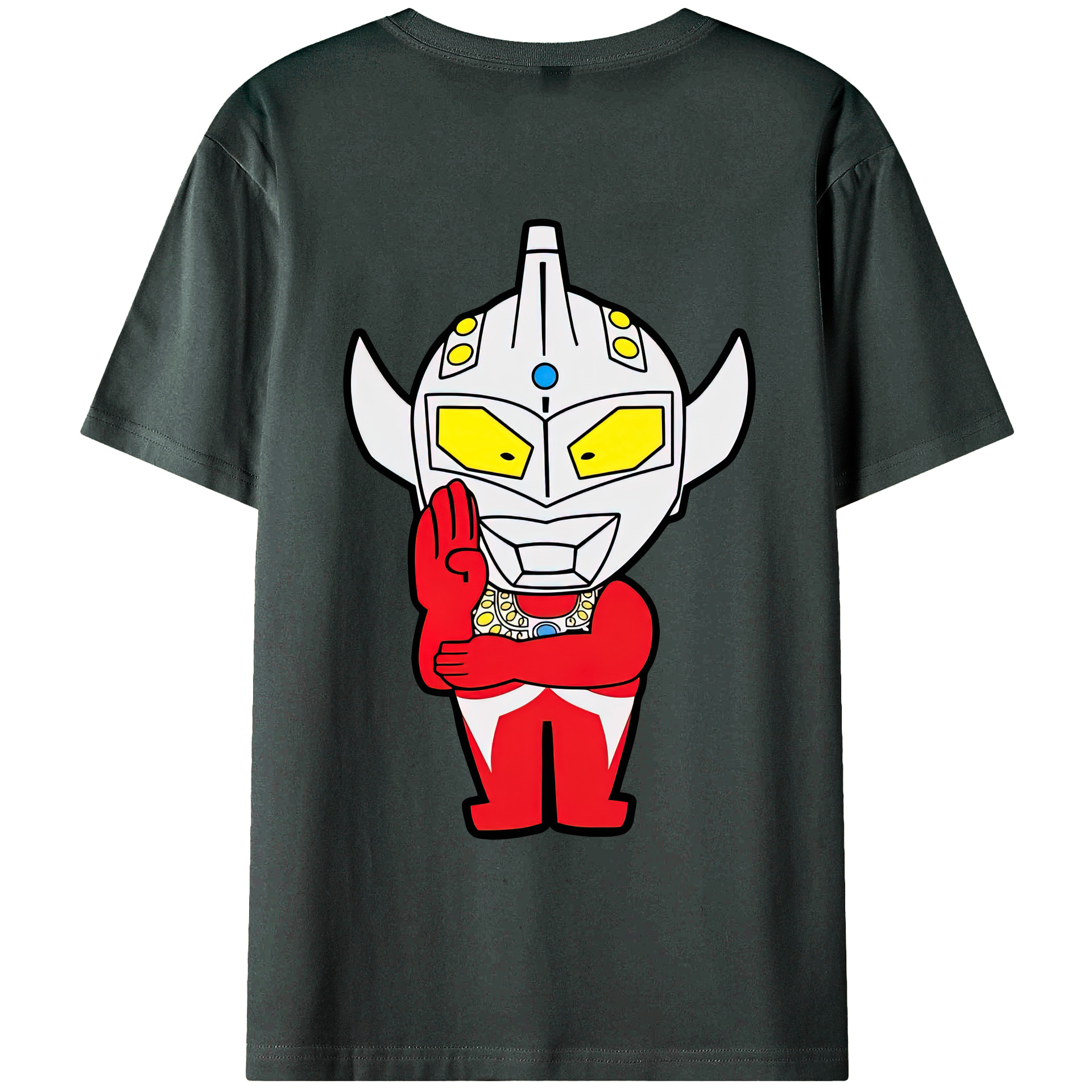 （画像用） ウルトラマン Ultraman 綿100％ メンズ半袖Tシャツ（バックプリント） 通気性
